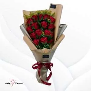 Artificial red bouquet