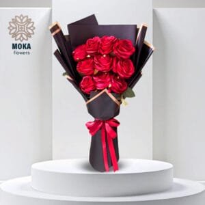 (a4) red roses bouquet