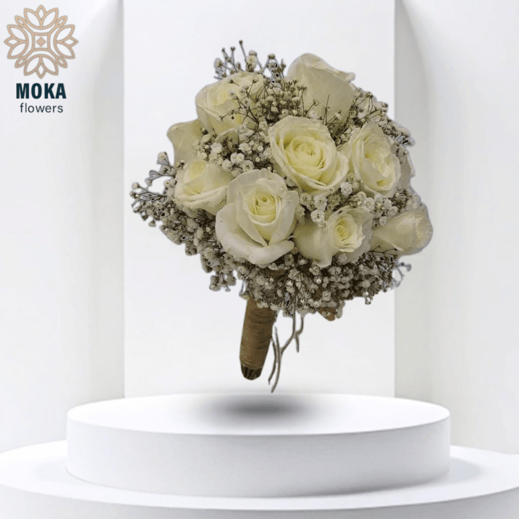 White bride flowers