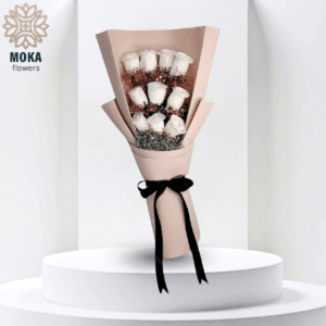 Artificial white roses