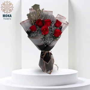 Artificial red roses