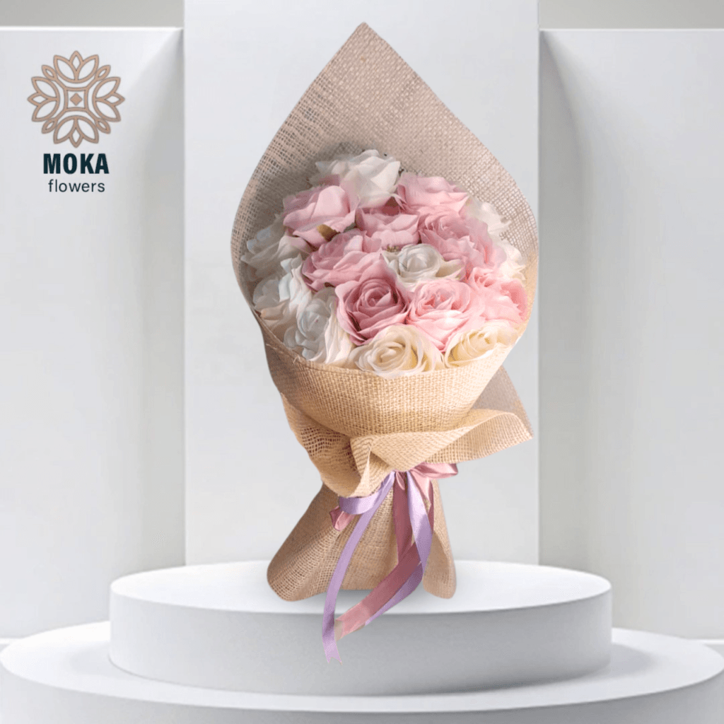 Artificial pink bouquet