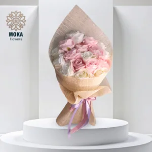 Artificial pink bouquet