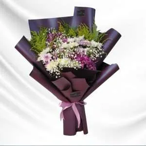 Purple rose bouquet _code_55