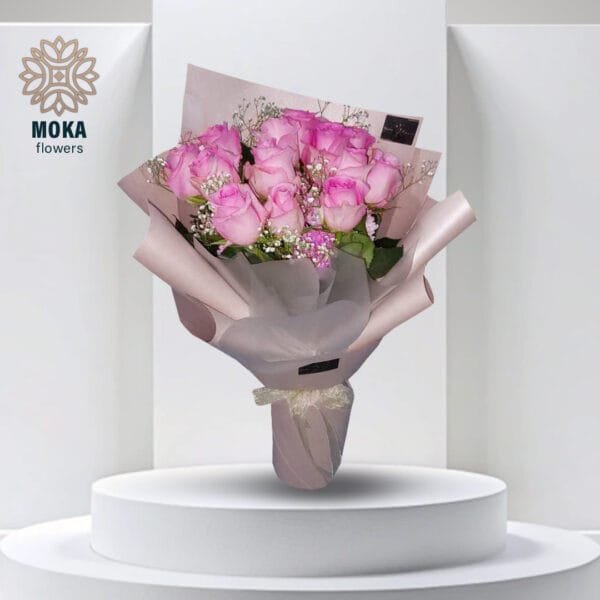 Rosy flowers bouquet - Image 2