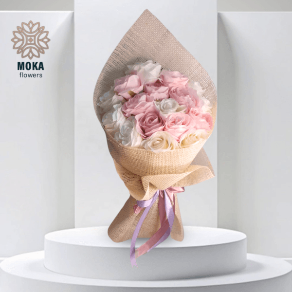 Artificial pink bouquet